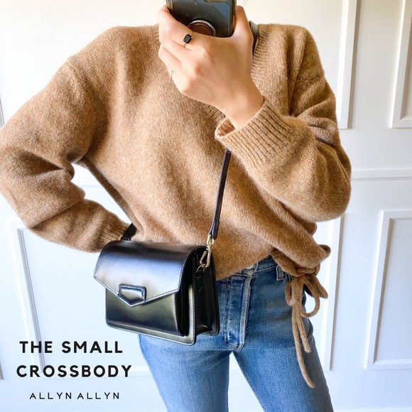 The Bobbi Leather Small Crossbody Bag - Black - Picture 2 of 11